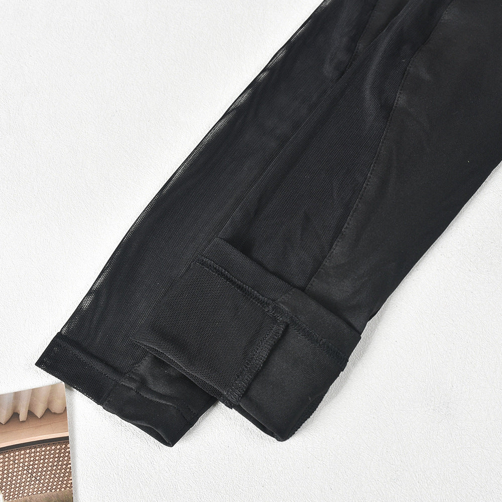 Love Mesh Jumpsuit für Damen – Sexy Schwarzer Netz-Overall